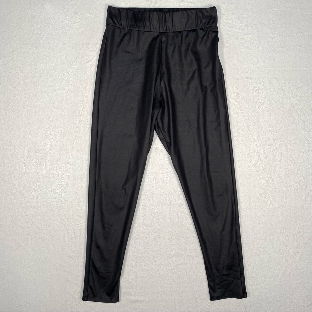ZARA Basic Black leggings Size Large Preppy￼‎